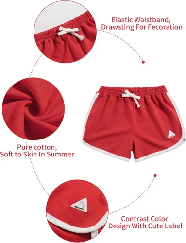 Miniatura 39 de Rolanko Pantalones cortos activos de delfín para niñas, paquete de 3 unidades, ciclismo, correr, verano, playa, atletismo, deportes, 4-14 años