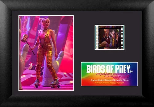Miniatura 4 de Trend Setters DC Comics - Birds of Prey - Harley Quinn y Hyena - Presentación de escritorio MiniCell FilmCells de 7" x 5" - Con clip de película