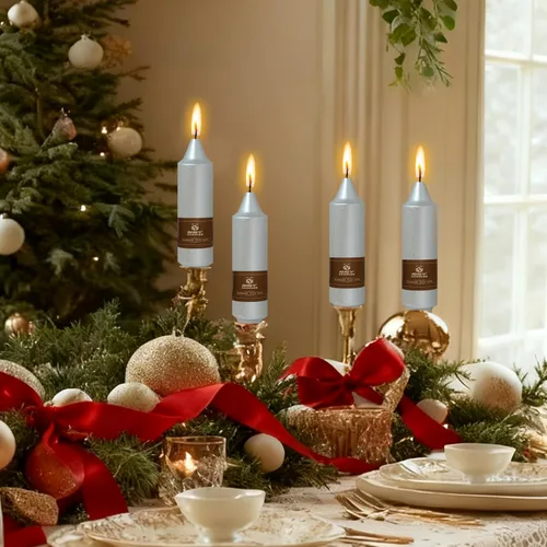 Miniatura 41 de Velas en espiral de Navidad, velas cónicas doradas, 10 pulgadas, sin perfume, para regalo de invierno, vacaciones, Navidad, decoración del hogar