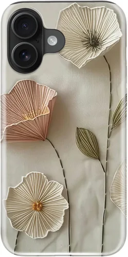 Miniatura 67 de Funda para iPhone 12 Mini, compatible con carga inalámbrica, protección de doble capa con elegante diseño de flores silvestres, silicona suave +