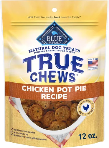 Miniatura 15 de Blue Buffalo True Chews - Golosinas para perros, hechas en EE. UU. con ingredientes naturales, receta de tocino de pollo, bolsa de 12 onzas