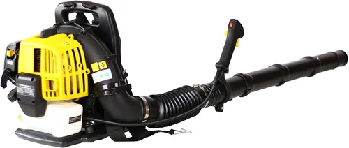 Soplador de hojas de gas, soplador de mochila de motor de patio de 2 ciclos de 52 cc, potente soplador comercial de 530 CFM para patio, césped,