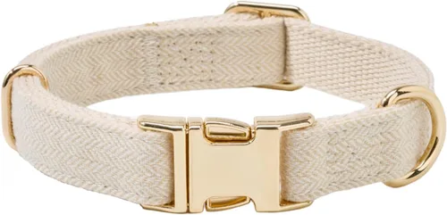 Miniatura 31 de Collar de algodón suave para perro con hebilla de metal, ajustable, resistente, cómodo, collares de pana para perros pequeños, medianos y grandes
