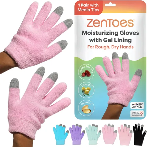 Miniatura 13 de ZenToes Guantes Hidratantes para Manos Secas, Gel Infundido con Aceite de Semilla de Jojoba, Aceite de Oliva y Vitamina E, Hidratante Nocturno