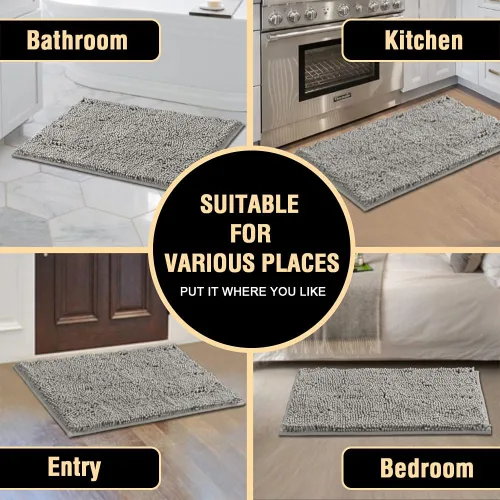 Miniatura 7 de H.VERSAILTEX Alfombra de Baño Tapete de Baño para Baño Felpilla de Lujo Alfombra de Baño Extra Suave y Absorbente Alfombras Peludas de Microfibra