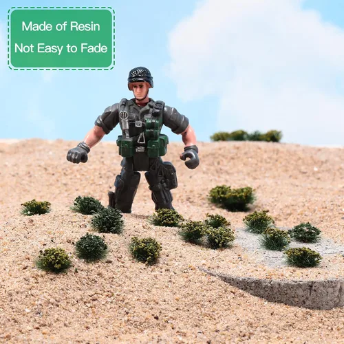 Miniatura 2 de Honoson Juego de 56 piezas de arbustos arbustos verdes en miniatura para tren, paisaje, ferrocarril, paisaje, diseño militar, modelo de juego