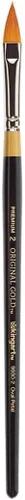 Miniatura 8 de KINGART Original Gold 9930 Series, Golden Taklon Oval Floral Petal Artist Brush (juego de 4) Negro, B-100