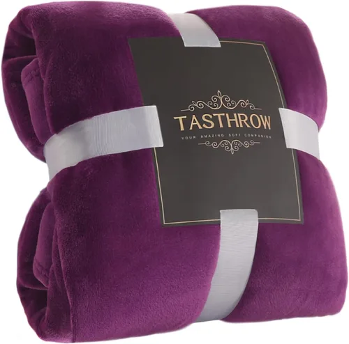 Miniatura 15 de TASTHROW - Manta decorativa de vellón de franela, grande, acogedora, ligera, gruesa, para todas las estaciones, adecuada para mujeres, hombres