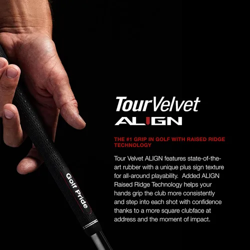 Miniatura 2 de Golf Pride Tour Velvet ALIGN Golf Grip - Grip Replacement Kit - For Men & Women Premium Supplies - Standard & Midsize - For Men & Women