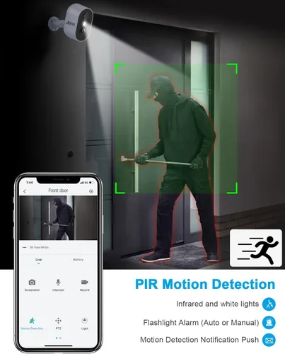 Miniatura 4 de ANRAN Cámaras de seguridad solares inalámbricas para exteriores para seguridad del hogar, 3MP 2K color visión nocturna WiFi cámara de vigilancia