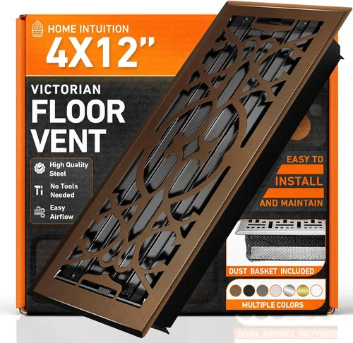 Miniatura 27 de Cubiertas de Ventilación de Piso 4X10 Registro de Piso con Cubierta de Malla Trampa, Calor y Aire, Ventilación de Piso Metálica Transitable