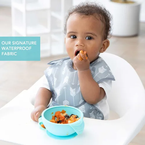Miniatura 4 de Bumkins SuperBib - Babero para bebé, impermeable, lavable, resistente a las manchas y al olor, para niños de 6 a 24 meses.