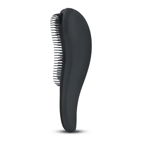 Miniatura 3 de Cepillo desenredante para cabello para niños y adultos, cepillo húmedo suave con cerdas suaves y flexibles, cepillo de peinado negro para cabello