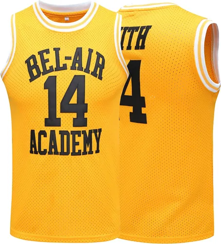 Miniatura 2 de Youth #14The Fresh Prince of Bel Air Academy, para niños, camiseta de baloncesto para hombres, cómodas camisas deportivas bordadas