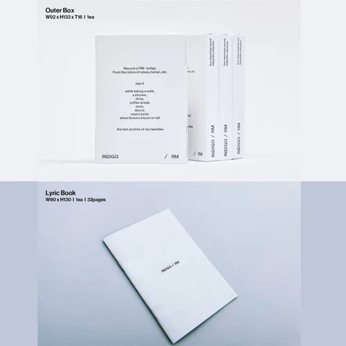 Miniatura 4 de RM de BTS Indigo Weverse Álbumes Ver. Caja exterior + libro de letras + tarjeta postal + tarjeta de fotos + tarjeta de fotos + foto instantánea +