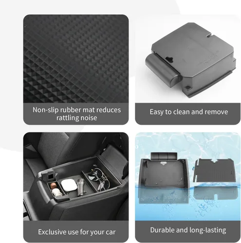 Miniatura 5 de CDEFG Bandeja organizadora de consola central para Chevy Colorado GMC Canyon 2025 2026 para Chevy Colorado GMC Canyon 2023-2025 2026, caja de Negro