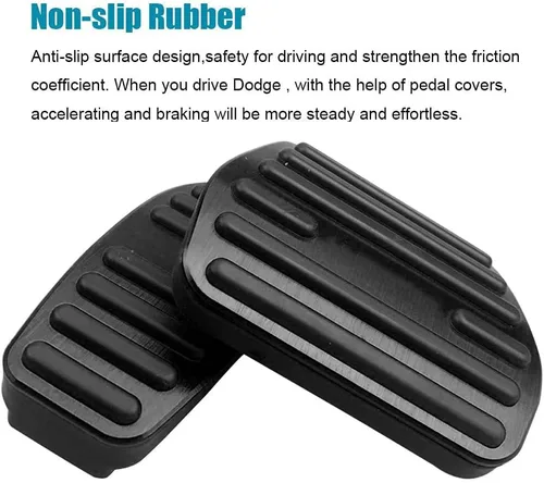 Miniatura 4 de LEXLEY 2 almohadillas antideslizantes de aluminio para pedal de freno de gas, cubiertas de pedal de acelerador sin perforación para Nissan Altima