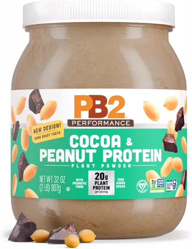 Miniatura 11 de PB2 Performance - Proteína vegana en polvo a base de plantas de maní, 0.71 onzas de proteína completa, sin azúcar añadida, fibra prebiótica, sin
