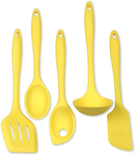 Miniatura 31 de Juego de 5 utensilios de cocina Chef Craft, de silicón, de color azul, Juego de 7 piezas, Amarillo