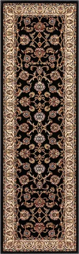 Miniatura 3 de Well Woven - Alfombra de la colección Barclay Sarouk negra de 3x10 pies, tapete largo para pasillos, cocinas y entradas