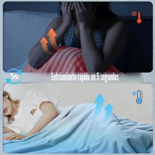 Miniatura 3 de DOWNCOOL Edredón Refrescante, Manta de Enfriamiento Gris Tamaño Queen, Edredón Refrescante para Personas que Duermen con Calor, Edredón de Verano