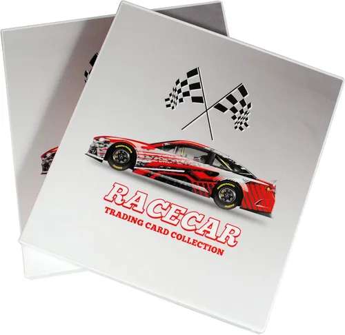Miniatura 4 de UniKeep Carpeta de almacenamiento de tarjetas coleccionable con temática de Nascar, capacidad de 360 tarjetas (coche)