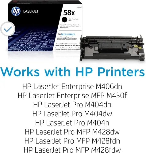 Miniatura 2 de Cartucho de tóner negro HP 58X para impresoras Compatible con LaserJet Enterprise M406dn, MFP M430f; LaserJet Pro M404 Series, MFP M428 Series