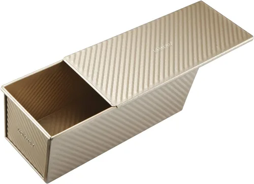 Miniatura 8 de monfish Pullman - Molde para pan con tapa, molde para tostadas de pan, bandeja de pan corrugado con tapa de 1 libra de masa de acero alluminumado