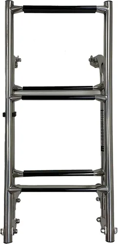 Miniatura 3 de 77090402 Escalera plegable para barco de 5 escalones Acero inoxidable Escalera para barco de esquí Escalera para pontón 2 + 3 escalones