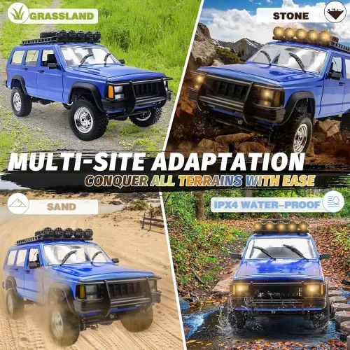 Miniatura 4 de GoolRC RC Rock Crawler, coche de control remoto a escala 1:12, camión RC todoterreno 4WD de 2.4Ghz, vehículo de escalada en todo terreno, regalos