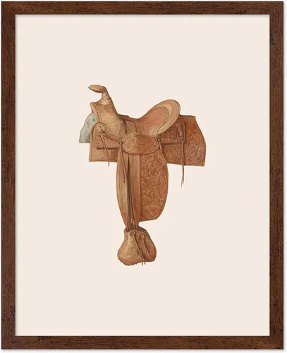 Miniatura 31 de Poster Master Póster vintage de cuero para silla de montar, estampado retro de vaquero, arte de silla de montar, diseño occidental, impresión