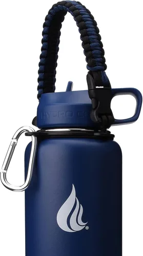 Miniatura 8 de HYDRO CELL - Asa de cuerda de paracaídas para botellas de agua de boca ancha - Correa de transporte con anillo de fijación y accesorio de mosquetón.