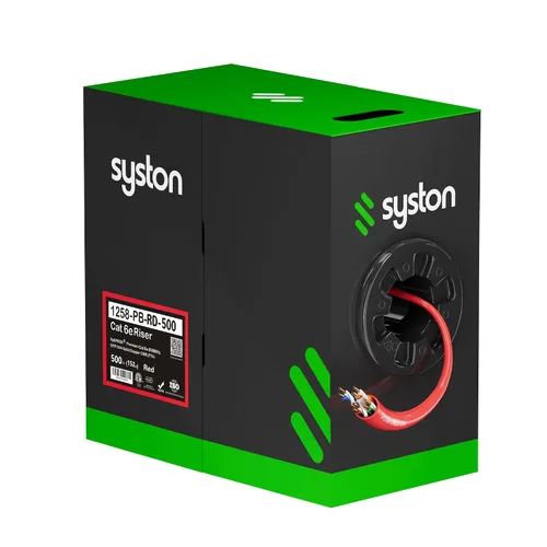 Miniatura 62 de Syston Cable Technology Cable de Internet Ethernet Cat6e – 10 pies, 600 MHz 23AWG de alambre de cobre sólido desnudo apto