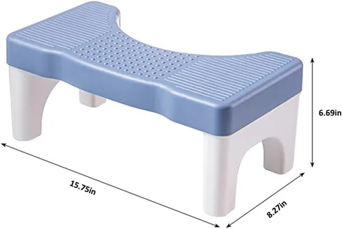 Miniatura 4 de Taburete de inodoro para adulto, taburete de excremento para baño de 7 pulgadas, antideslizante para baño, soporte de inodoro para pies, portátil