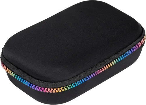 ZIPIT Caja de lápices negra y arco iris para niñas, bonito estuche para la escuela, caja organizadora de papelería de gran capacidad
