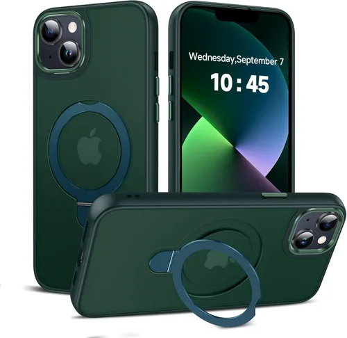 Miniatura 28 de LeYi para iPhone-13 Funda/iPhone-14 Fundas: con soporte para MagSafe i Phone 13Funda con anillo magnético iPhone14 iPhone13 Cubierta Funda para Negro