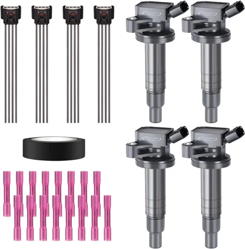 Miniatura 17 de Juego de 4 bobinas de encendido y conector hembra arnés de enchufe compatible con Infiniti Frontier Altima Versa Sentra NV200 Rogue FX50 QX60 QX70