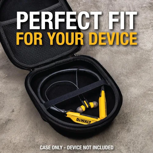 Miniatura 4 de DEWALT Funda protectora resistente para auriculares con banda para el cuello, compacta y ligera con funda rígida para auriculares de EVA