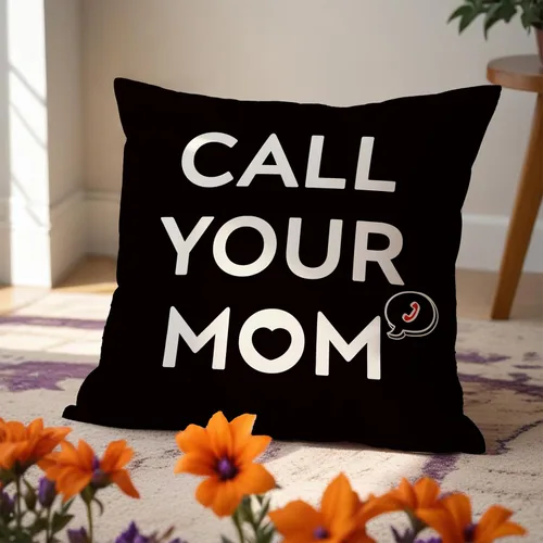 Miniatura 5 de Fundas de almohada de 18 x 18 pulgadas con texto en inglés "Call Text Your Mom", de doble cara, regalos para madres de hijas, hijos, fundas