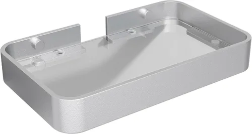 Miniatura 24 de Danpoo Estante de Pared Pequeña de 8 Pulgadas, Vidrio Templado Transparente con Marco de Aluminio Negro Mate – Elegante Organizador Flotante