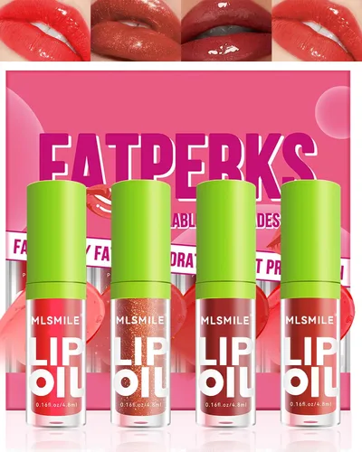 Miniatura 9 de Aceite labial LYSdefeu - 1 unidad con cabezal de cepillo grande, aceite de brillo de labios rosa hidratante, brillo labial transparente brillante