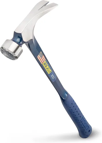 ESTWING BIG BLUE Martillo de Carpintería - 25 oz Garra Rip Recta con Construcción de Acero Forjado y Agarre de Reducción de Impactos - E3-25SM