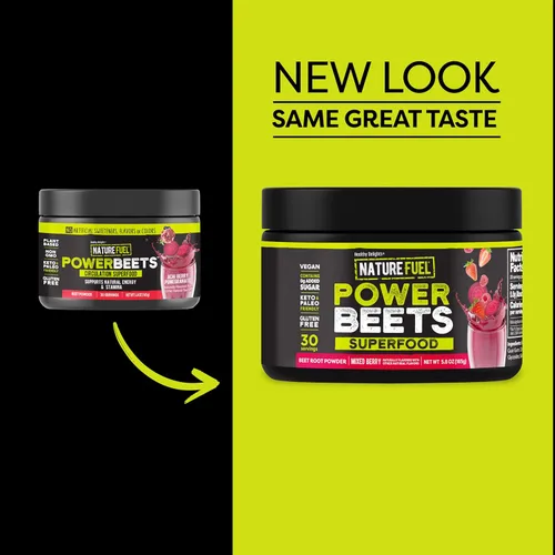 Miniatura 2 de Healthy Delights Nature Fuel Power Beets, jugo de remolacha vegano en polvo, polvo de remolacha para la presión arterial alta, 0 g de azúcar