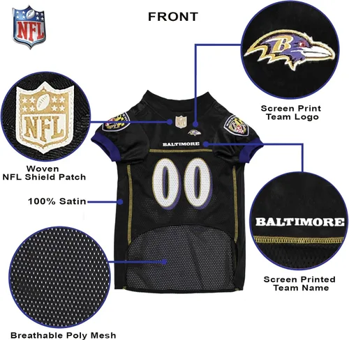 Miniatura 7 de Camiseta NFL BALTIMORE RAVENS para perro, talla XXG