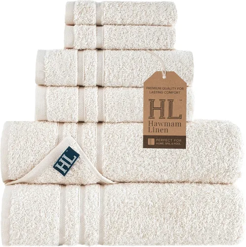 Miniatura 66 de Juego de 6 toallas de baño negras para baño, algodón turco original, suave, absorbente y de primera calidad, 2 toallas de baño, 2 manos y 2 toallas