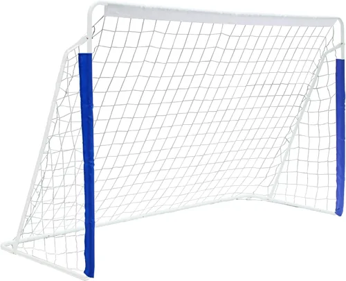 Combinación de portería de fútbol portátil para patio trasero, marco de acero, portería de fútbol con red para todo tipo de clima, para niños y