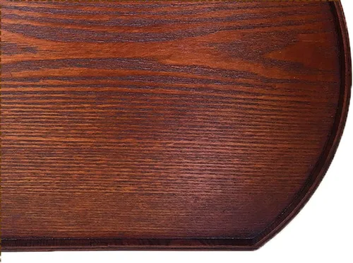 Miniatura 4 de Bandeja de madera con forma de media luna, bandeja decorativa para servir café, té, queso, postre, frutas y verduras (mediana)