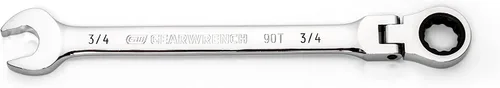 Miniatura 19 de GEARWRENCH 86741 Llave combinada de trinquete de cabeza flexible de 12 puntos con arco oscilante de 4 grados de 5/16