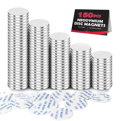Miniatura 19 de LOVIMAG Super Strong Neodymium Disc Magnets with Epoxy Coating, Powerful Permanent Rare Earth Magnets 1.26 inch x 1/8 inch, Pack of 6 Negro