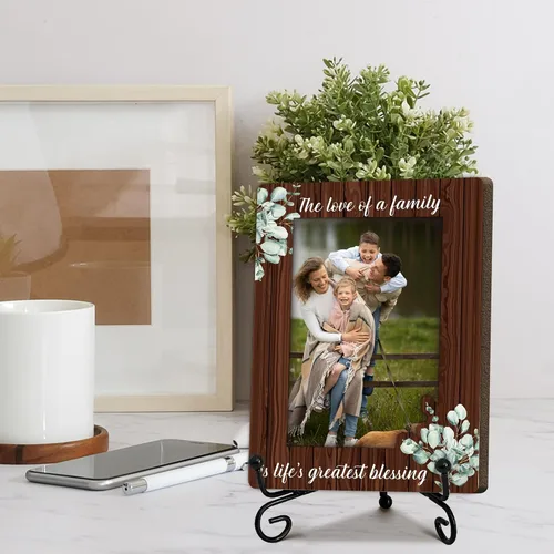 Miniatura 3 de Warm Memories Regalo para mujeres y hombres, el mejor regalo de bendición para la familia, marco de fotos de madera con soporte, decoración